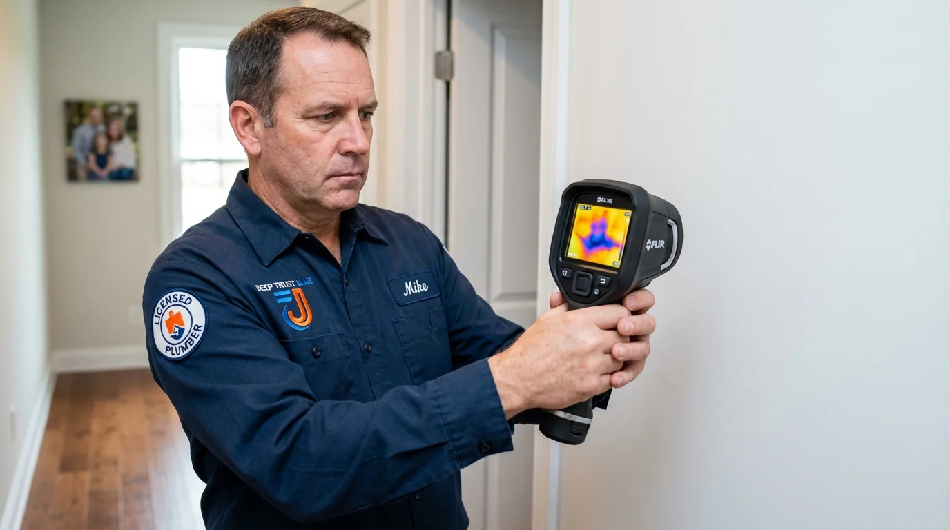 Thermal imaging leak detection by Johns Plumbing LLC in Topeka